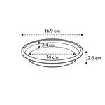 universal saucer round 17cm transparent